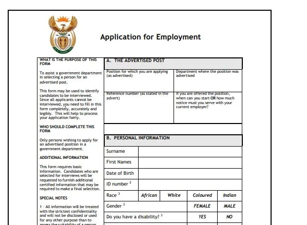 z83 form example for government jobs