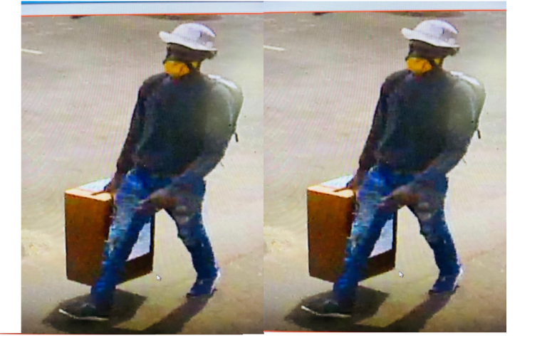 Masked man steals Newcastle municipality job vacancy drop box